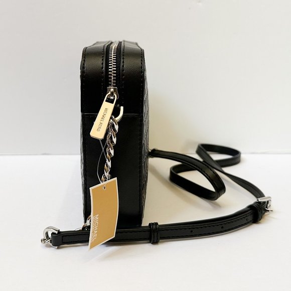 Michael Kors Jet Set Item East West Shoulder Crossbody Bag MK Signature Black - Picture 4 of 10
